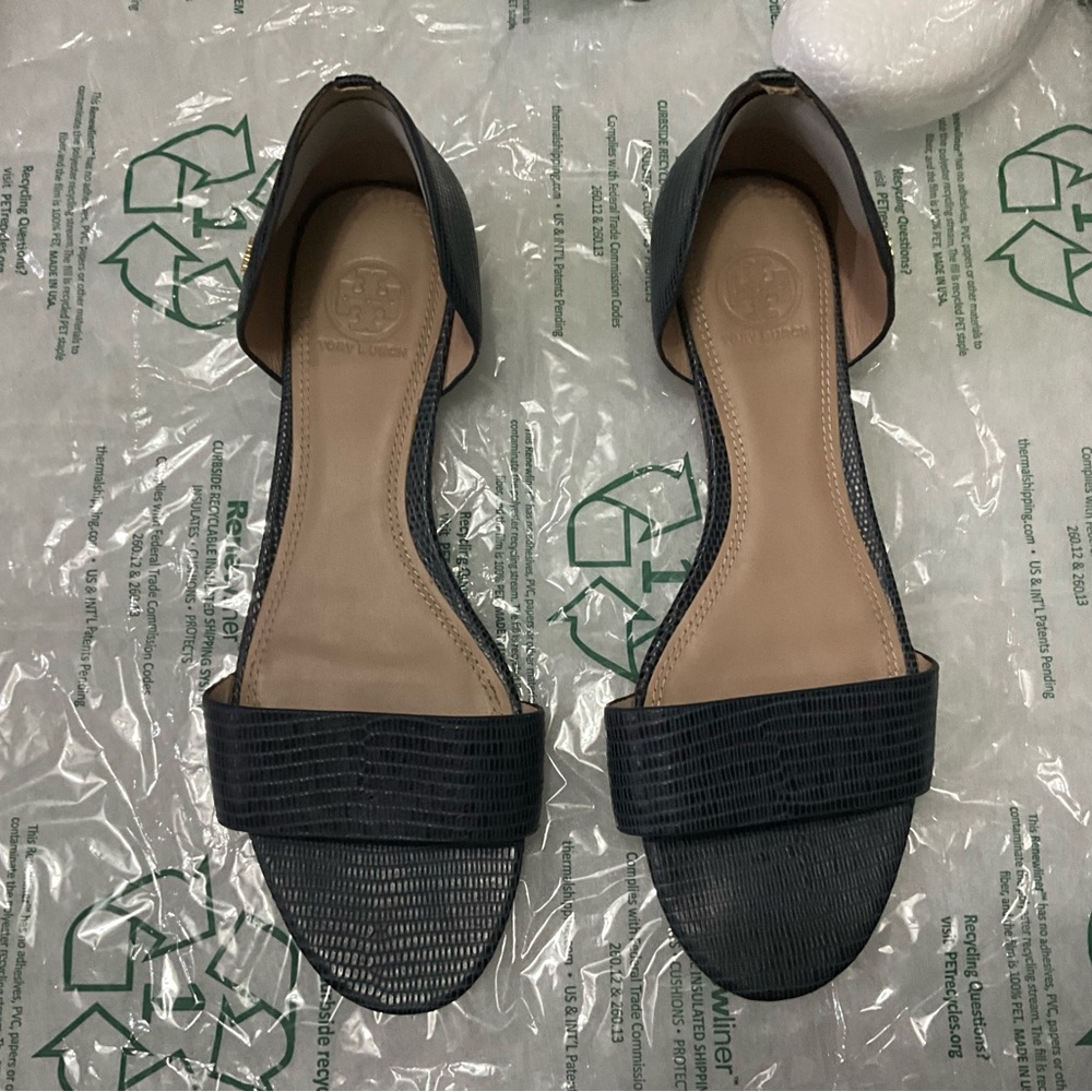 Tory Burch Blue Sandals Sleek Minimalist Design